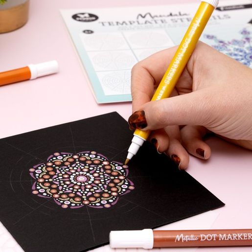 Šablony Studio Light, 6 ks - Předloha na mandaly