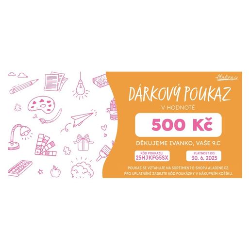 Dárková poukázka v hodnotě 500 Kč