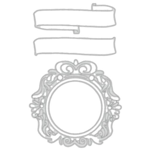 Vyřezávací šablony Studio Light "Gorjuss", 4 ks - Medailon