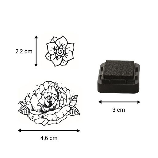 Razítka Aladine Creative Stamp, 31 ks - Kytičky