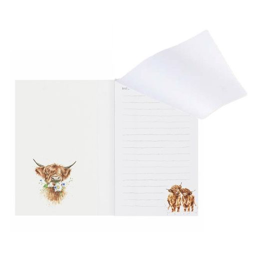 Poznámkový blok Wrendale Designs "Gentle Giants", 140 l., linkovaný  - Krávy