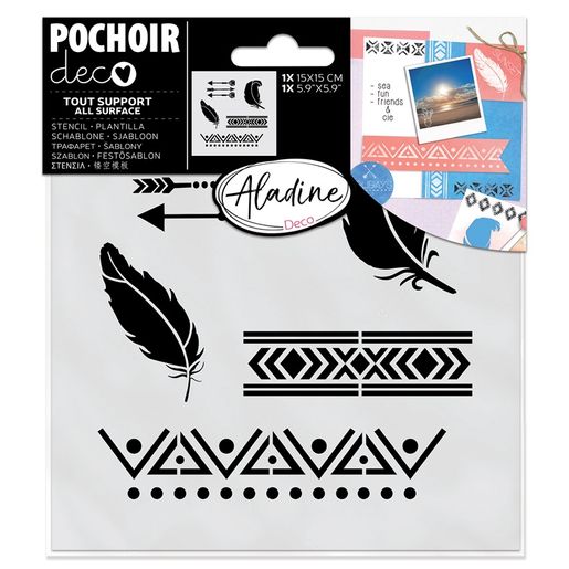 Šablona Aladine, 15x15 cm - Etno