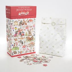 Puzzle Wrendale Designs "Country Set", 1000 dílků - Vánoční