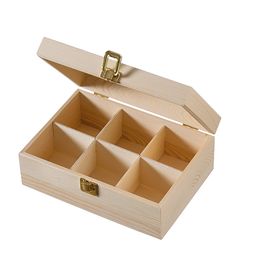 Dřevěná krabička na čaj k dozdobení - 23x17x9 cm