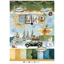 Kreativní blok s výseky Studio Light "Christmas Forest", A4, 28 l. - Vánoční lesík