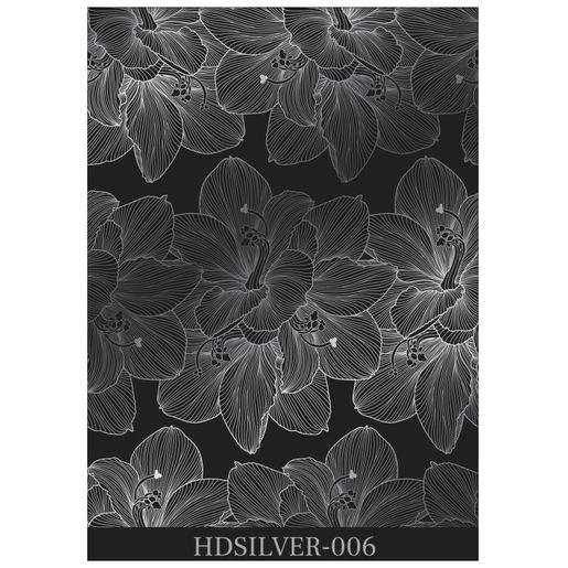 Transferová fólie Cadence, A3 - Květiny, stříbrné