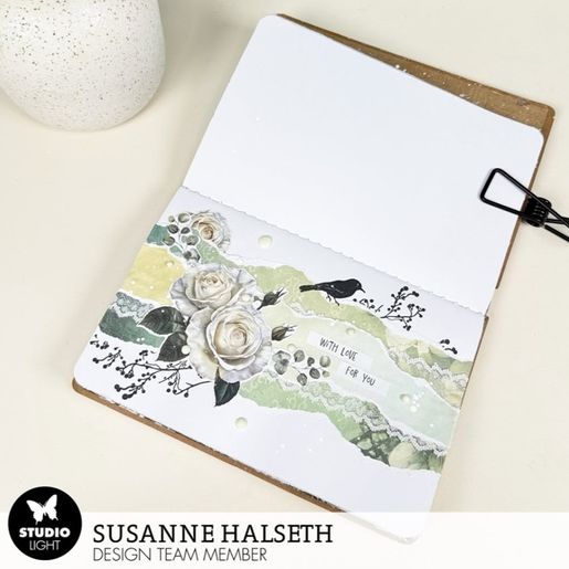 Blok s papírovými výseky Studio Light "Quiet Morning", A5, 20 l. - Smuteční