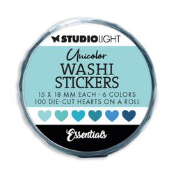 Washi samolepky Studio Light, 100 ks - Modrá srdíčka
