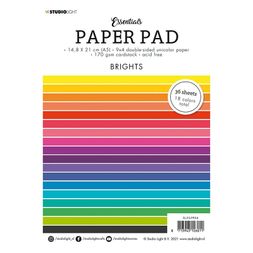 Blok barevných papírů Studio Light, A5, 36 l. - zářivé barvy