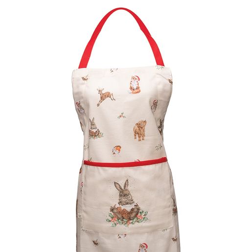 Kuchyňská zástěra Wrendale Designs "Winter Woodland" - Vánoční les