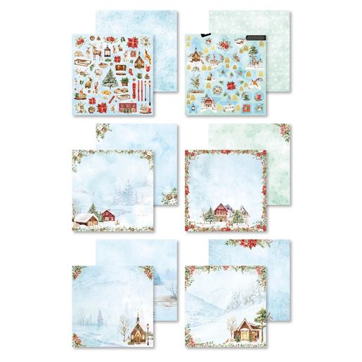 Scrapbooková sada Studio Light, 30,5x30,5 cm, 12 l. - Vánoce se zvířátky