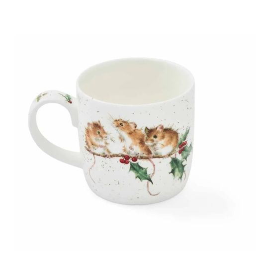 Vánoční porcelánový hrnek Wrendale Designs "Winter Mice", 0,31 l - Myšky