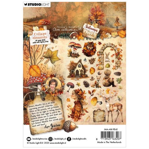 Papírové výseky Studio Light "Autumn in the Woods", 35 ks - Podzim v lese