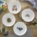 Snídaňové porcelánové misky Wrendale Designs, 4 ks - Lesní zvířata