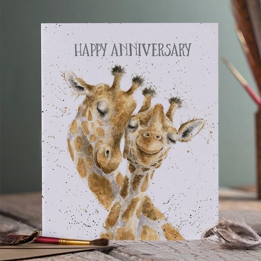 Přání k výročí Wrendale Designs "Be-long Together" - Žirafy