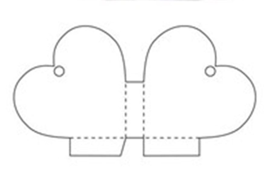 Pap&iacute;rov&aacute; krabička ve tvaru srdce