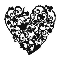 Šablona Cadence, stínová - Květinové srdce