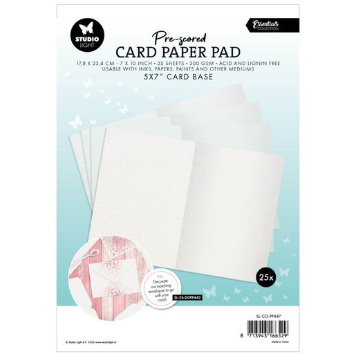 Základy přání v bloku Studio Light, 25 l. - Přání 5"x7" (12,7x17,8 cm)