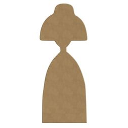 Dřevěný výřez k dekoraci Gomille, 11x30 cm - Panenka se stojánkem