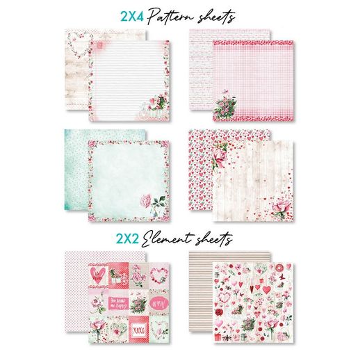 Scrapbooková sada Studio Light, 30,5x30,5 cm, 12 l. - Shabby Chic