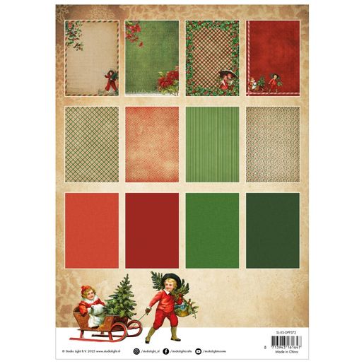 Blok podkladových papírů Studio Light "Vintage Christmas", A4, 36 l. - Vánoční nostalgie