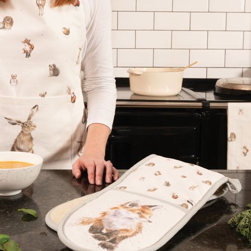 Dvojitá kuchyňská chňapka Wrendale Designs "Woodlanders" - Lesní zvířátka