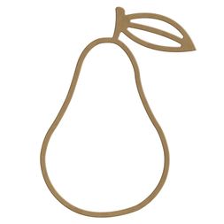 Dřevěný výřez k dekoraci Gomille, 21,6x29 cm - Hruška, obrys