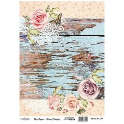 Rýžový papír Cadence - Vintage růže s motýlky - VYBERTE VELIKOST