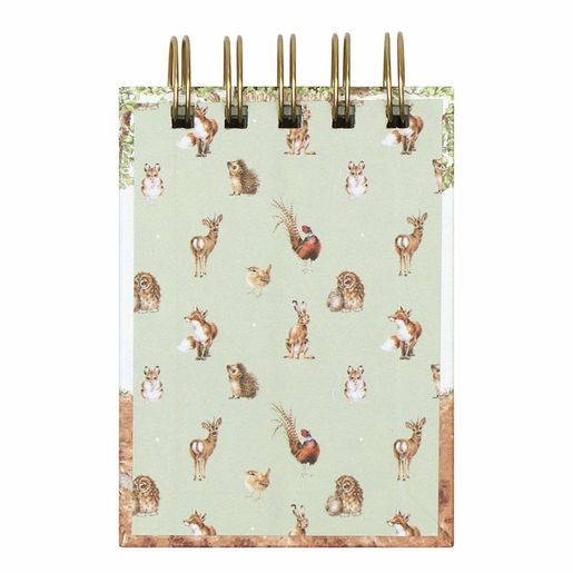 Kroužkový blok Wrendale Designs "Woodland", B7, 50 l., čistý a linkovaný - Lesní zvířata