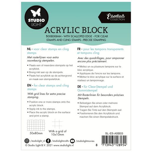 Akrylový blok Studio Light - 5x8 cm