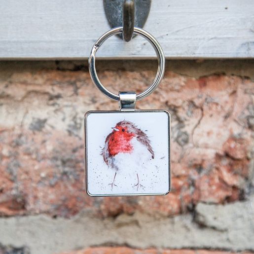 Klíčenka Wrendale Designs "The Jolly Robin" - Červenka