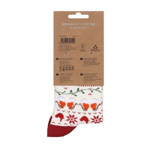 Dámské ponožky Wrendale Designs "Winter Hare" - Zajíc, vánoční