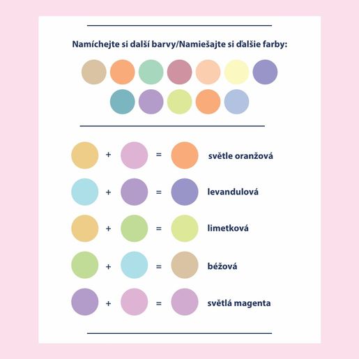 Akrylové barvy Cadence, 25 ml, sada 6 ks a akrylový lak - pastelové