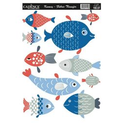 Transferový obrázek na textil Cadence, 17x25 cm - Veselé rybičky