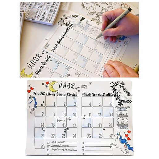 Diářová šablona Aladine, 19x13 cm - Kalendárium