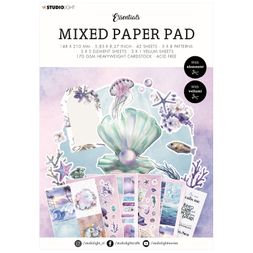 Kreativní blok Studio Light Mixed Paper Pad, A5, 42 l. - Podmořský svět