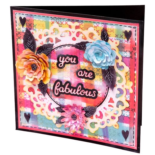 Blok s papírovými výseky Studio Light, A5, 20 l. - Bílé květiny