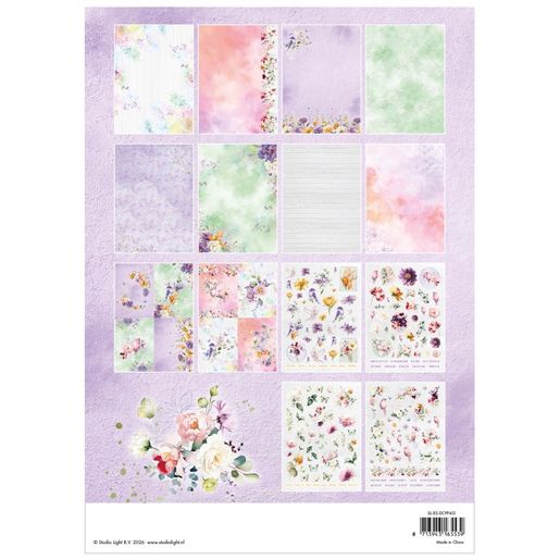 Kreativní blok s výseky Studio Light "Blooming Flowers", A4, 28 l. - Jarní květy