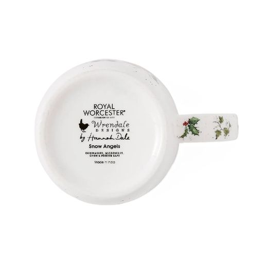 Vánoční porcelánový hrnek Wrendale Designs "Snow Angels", 0,31 l - Králík a červenka