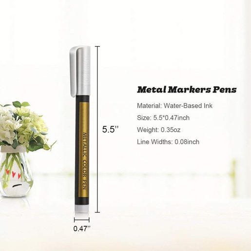 Permanentní fixy Aladine, 4 ks - metalické barvy