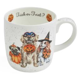 Porcelánový hrnek Wrendale Designs "Trick or Treat", 0,4 l - Pejsci na Halloween