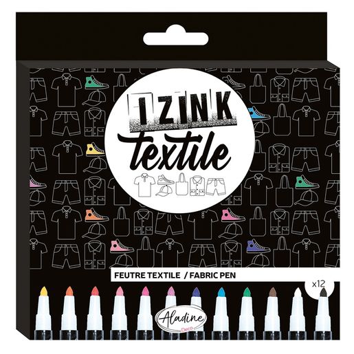 Fixy na textil Aladine Izink Textile - 12 barev