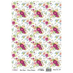 Rýžový papír Cadence, A4 - Barevné květinky