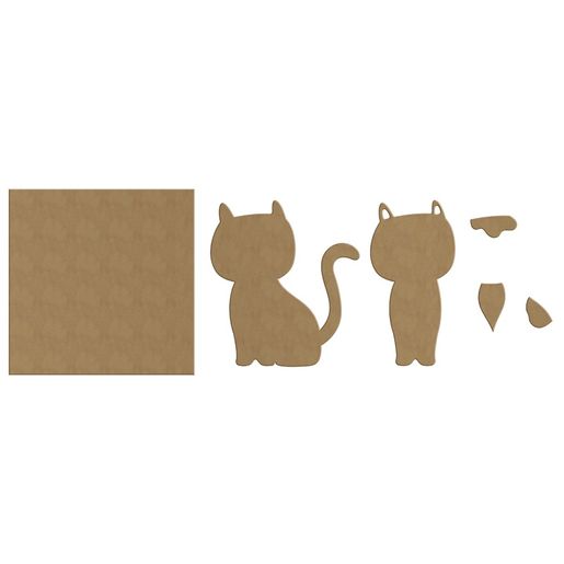 Dřevěný obrázek k dotvoření Aladine - Kočka