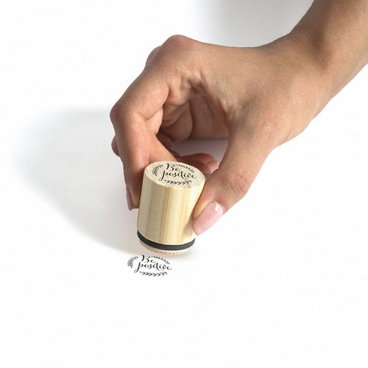 Dřevěné razítko Aladine, kulaté, 3 cm - Noël