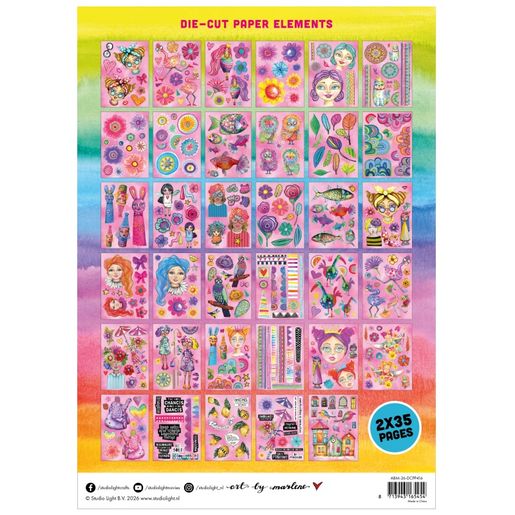 Blok s papírovými výseky Studio Light "26", A4, 70 l. - Extra velké