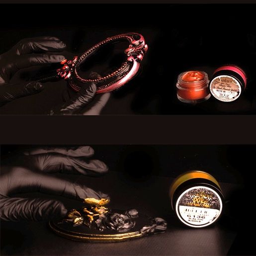 Metalický patinovací vosk Cadence Dora Wax, 20 ml - rich gold, sytý zlatý