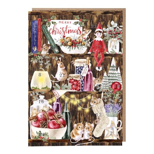 Adventní kalendář Wrendale Designs "The Christmas Pantry", A4 - Myšky