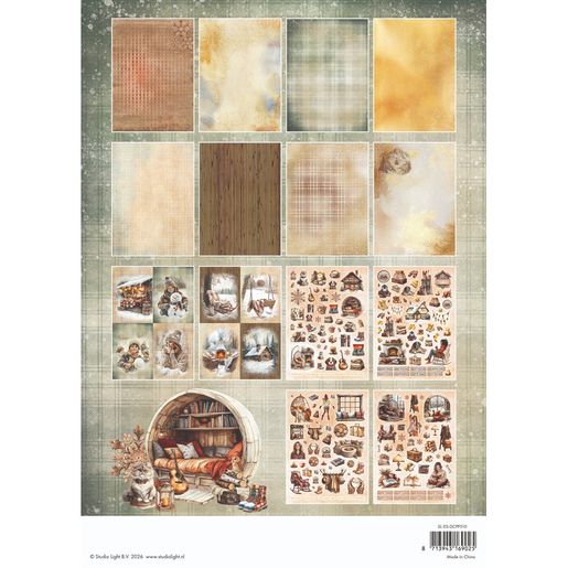 Kreativní blok s výseky Studio Light "Warm Winter", A4, 28 l. - Útulná zima