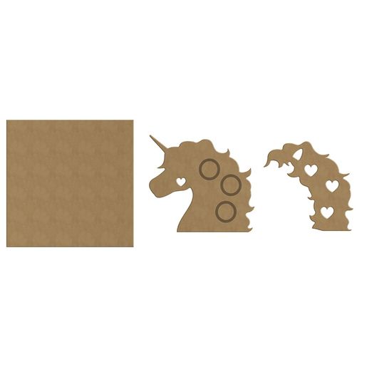 Dřevěný obrázek k dotvoření Aladine - Jednorožec